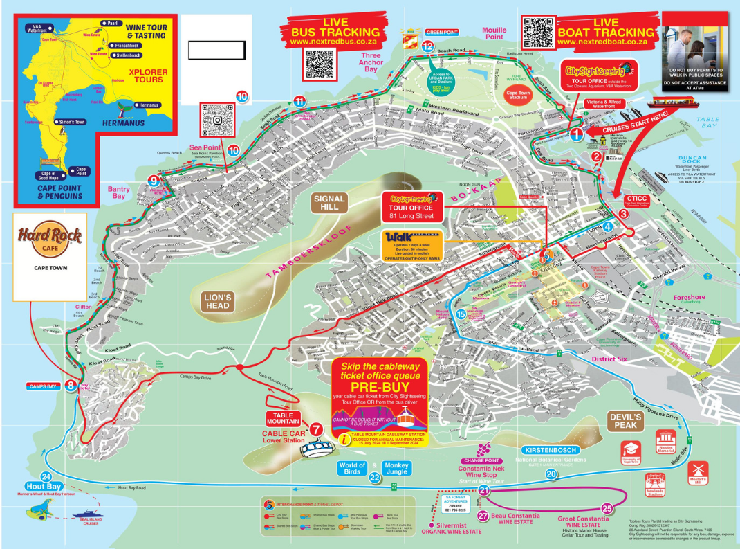City Sightseeing Red Bus Tour Routes