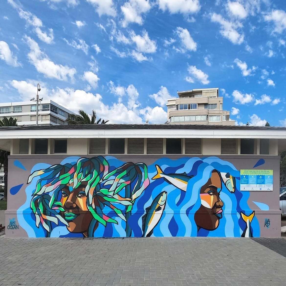 We invited @nard_star to create this beautiful mural on the Sea Point promenade to announce @sea